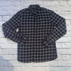 All Saints Blue and Gray Plaid Shirt. Small